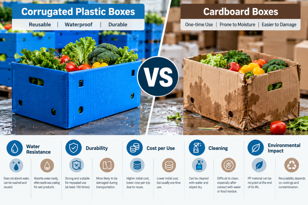 Corrugated Plastic Boxes vs Cardboard Boxes